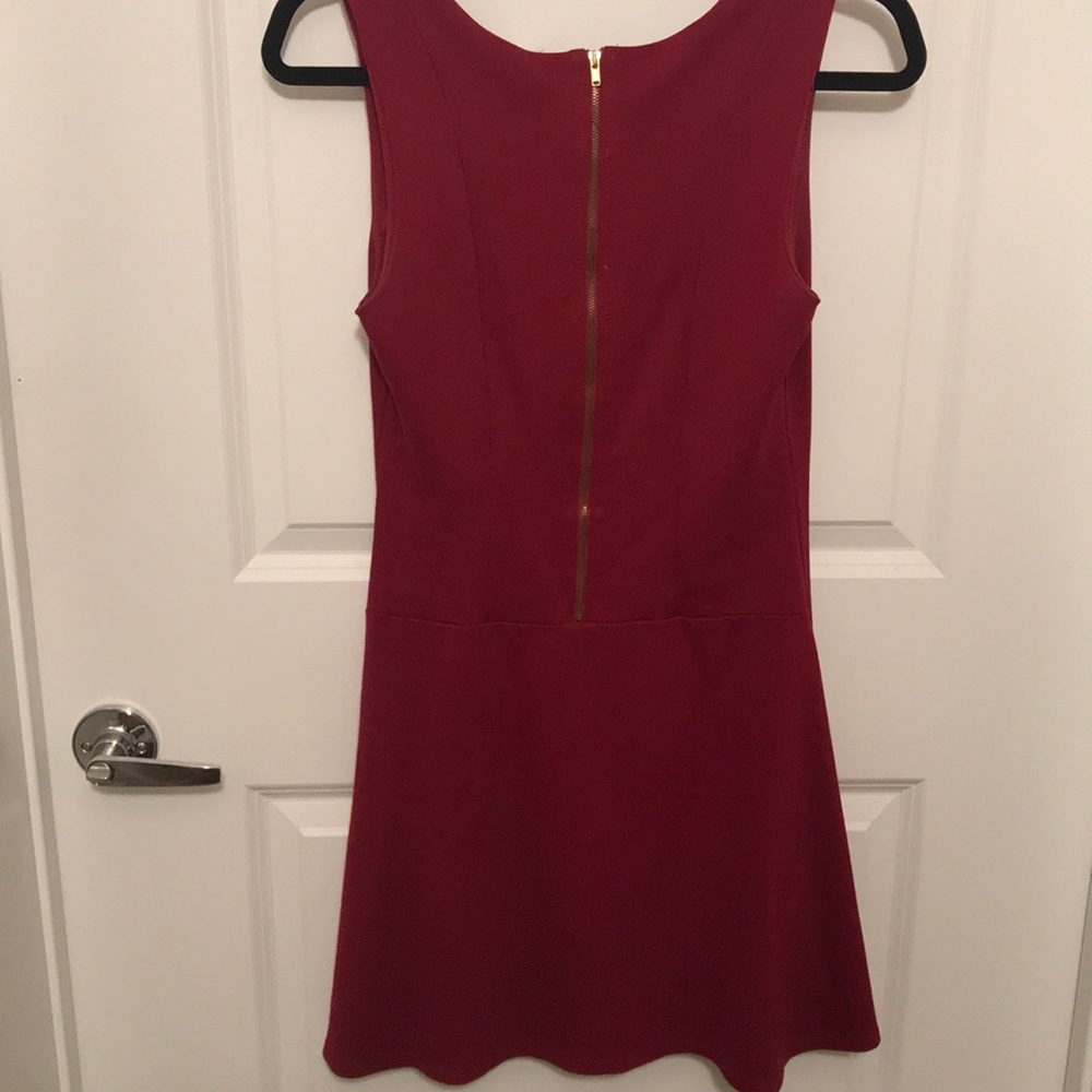 Fit and Flare Zipper Back Dress